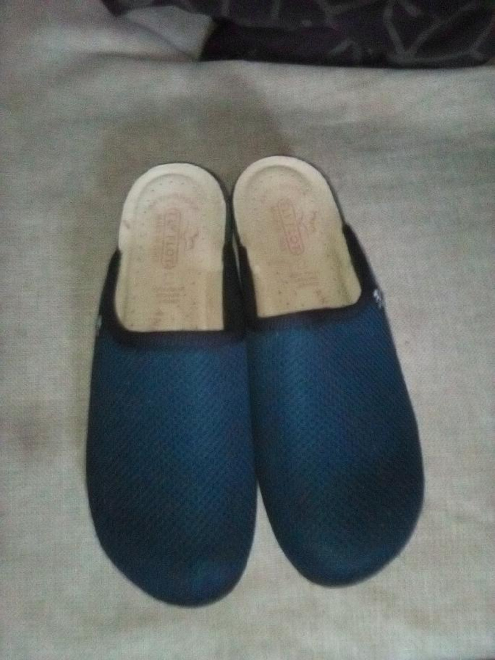 Fly Flot Navy Blue Slip On Clogs Comfort Mules